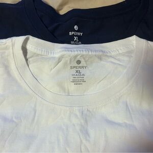 Sperry Men's Navy and White Short Sleeve Tees bundle
